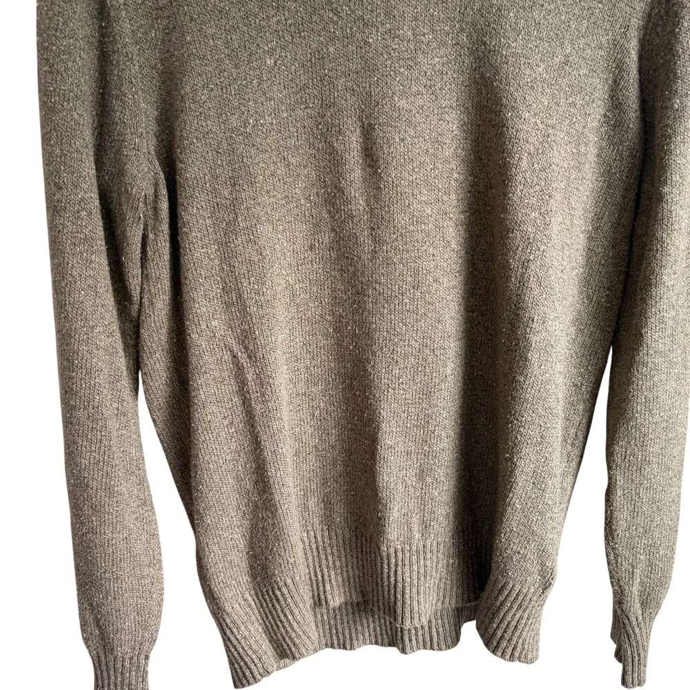 Alex Mill Sweater Men Medium Minimalist Olive Green Cotton Silk Crewneck Marled
